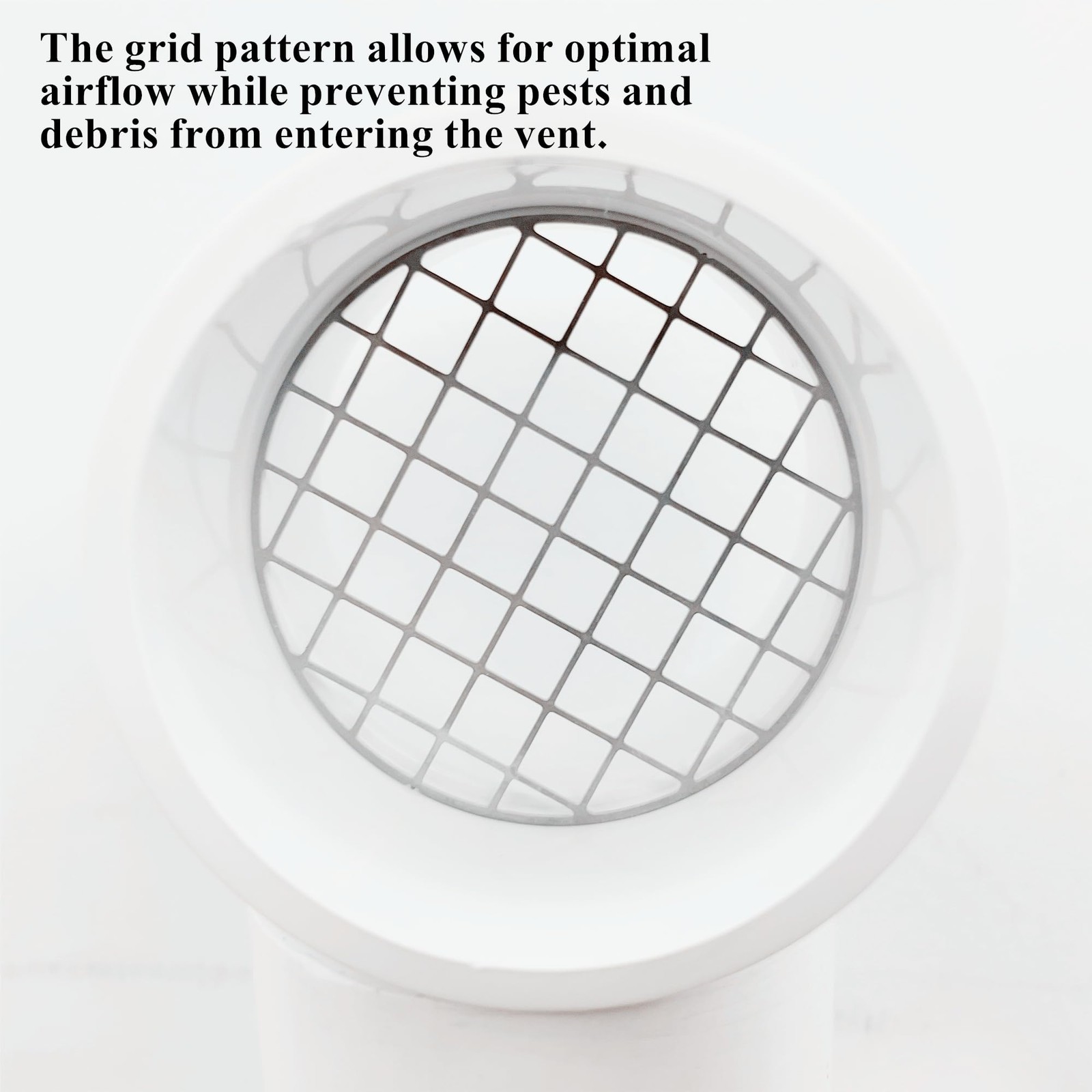2" PVC Vent Cap with Stainless Fits Standard Pipe, 0 Degrees