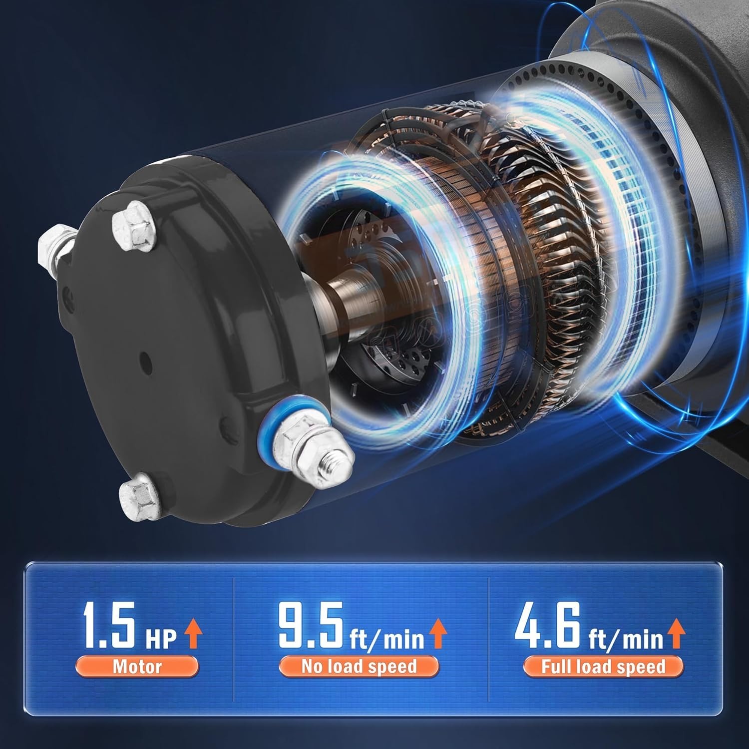 3500 lb ATV/UTV Winch – Efficient Synthetic Rope with Wireless Control