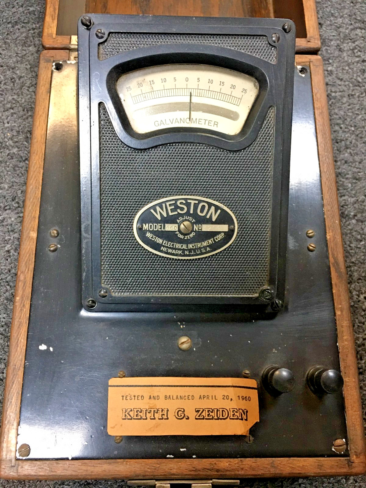 Weston Galvanometer Electrical Instrument Co Model 440, USA, UNTESTED