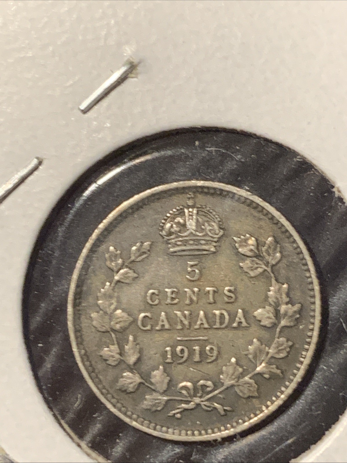 1919 Canada 5 Cent ~ SILVER HIGHER GRADE ~