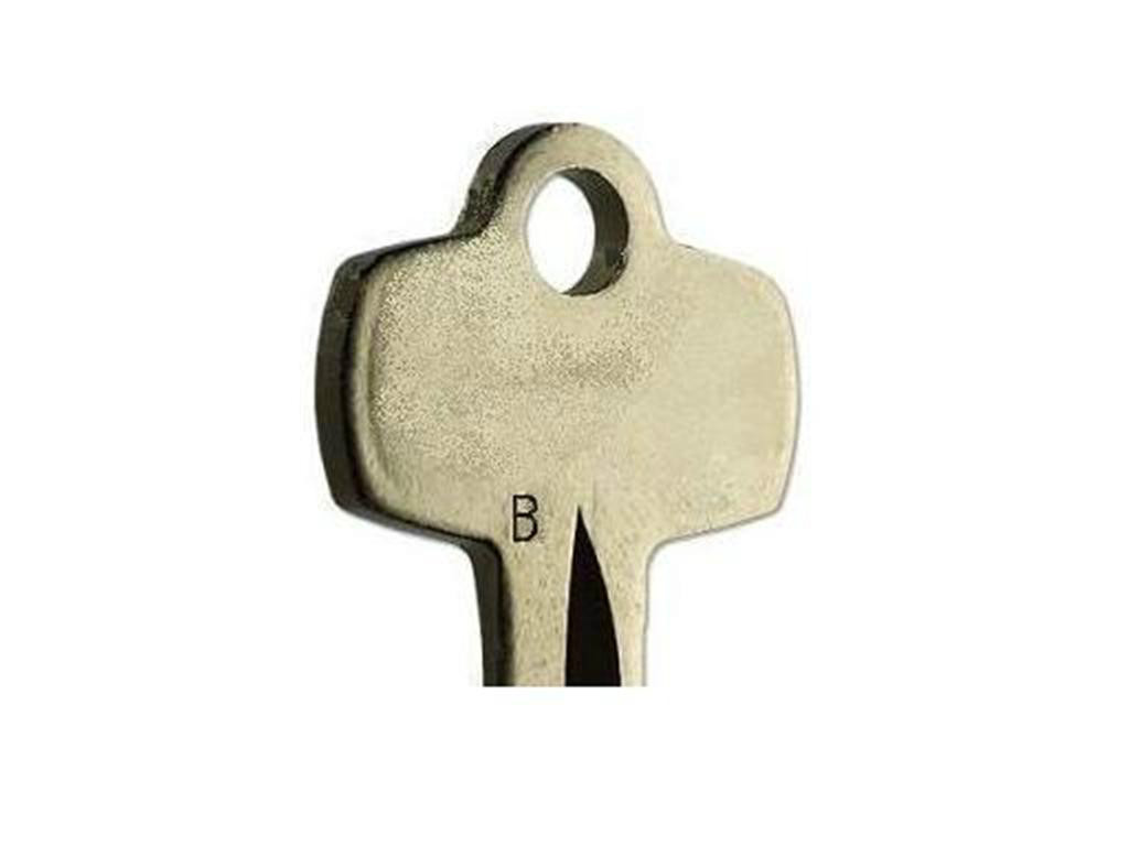 TWO NICKEL SILVER FITS BEST KEY BLANKS FOR "B" KEYWAY