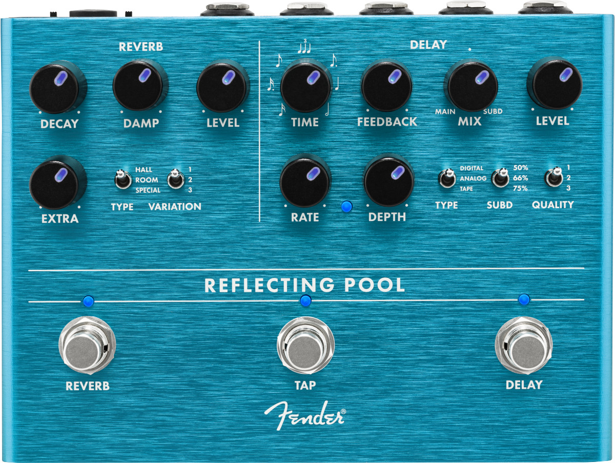 023-4546-000 Fender Reflecting Pool Delay & Reverb Electric Guitar Pedal