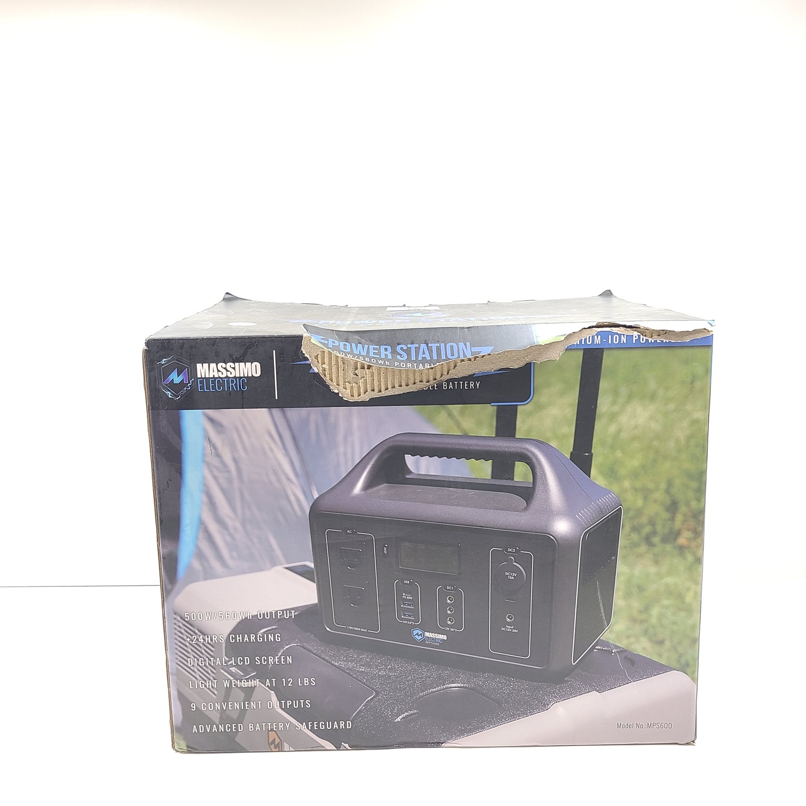 Massimo 500W Power Station - MPS600 - 500W/560Wh Output - 9 Ports