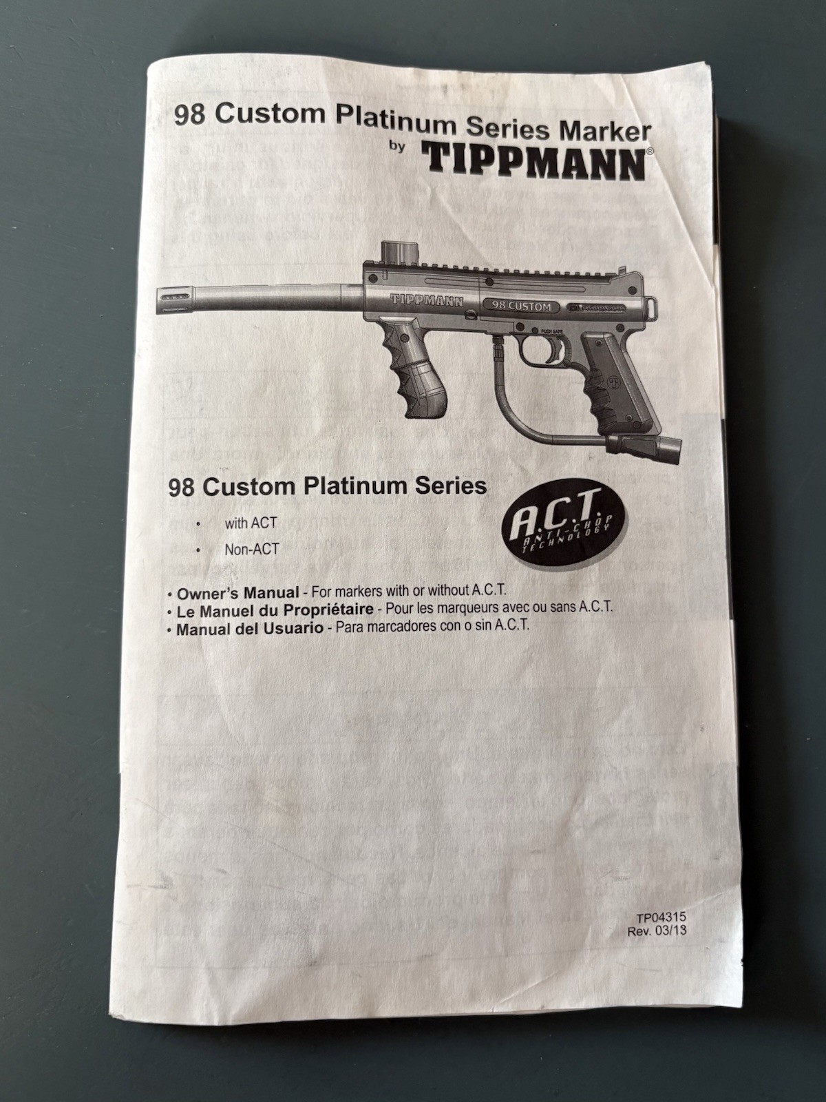 Tippmann 98 Custom Paintball marker + Empire E-Flex Mask + Accessories