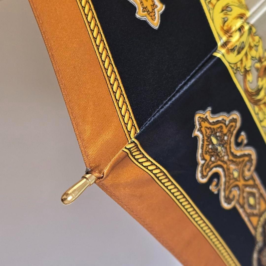 GIANNI VERSACE Long Umbrella Leopard Baroque Pattern Authentic Genuine