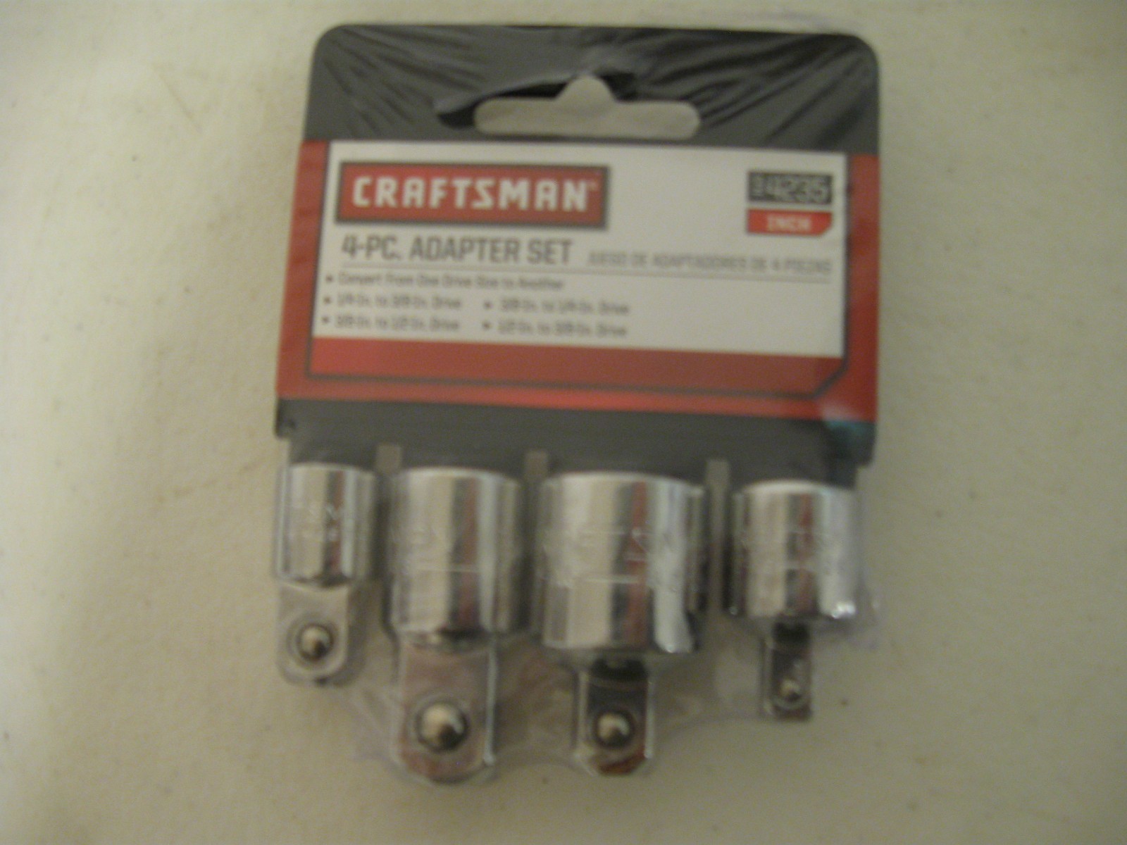 Craftsman Standard Inch 4-Pc Adapter Set 94235 Covert one drive size to another