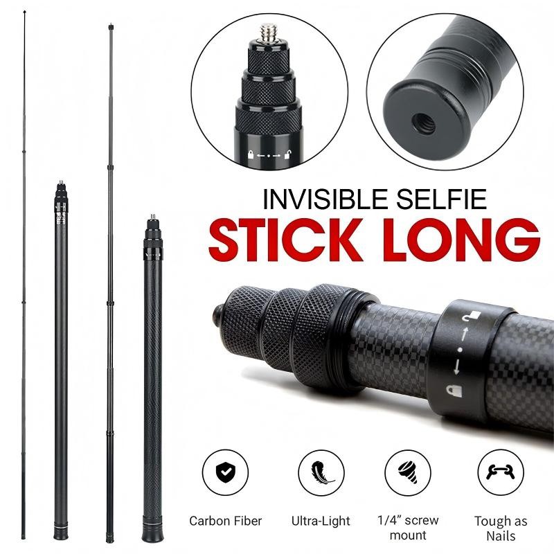 3m/1.5m Carbon Fiber Invisible Selfie Stick Extended Pole For Insta360 X5X4X3X2