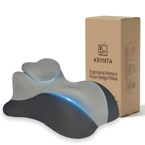 Memory Foam and Cotton Wedge Pillow - Ideal for Relaxation & Support