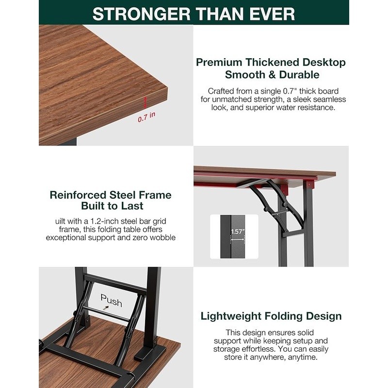 Folding Computer Desk Portable Laptop Table Collapsible Compact Easy Storage