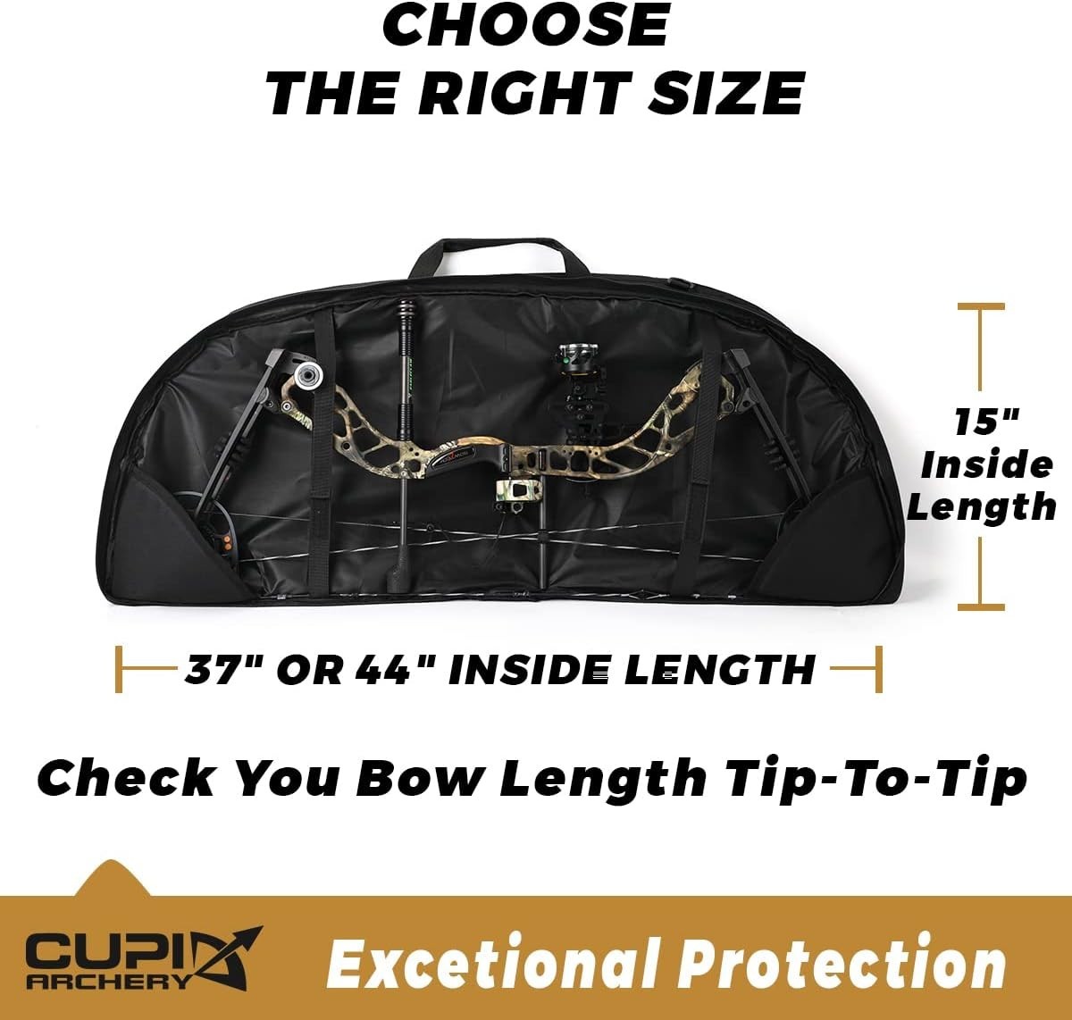 Compound Bow Case Soft Lightweight Bow Bag with Arrow Pocket Backpack Straps