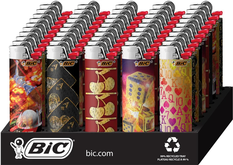 BiC Lighters Casino Design 50ct Display (designs vary)