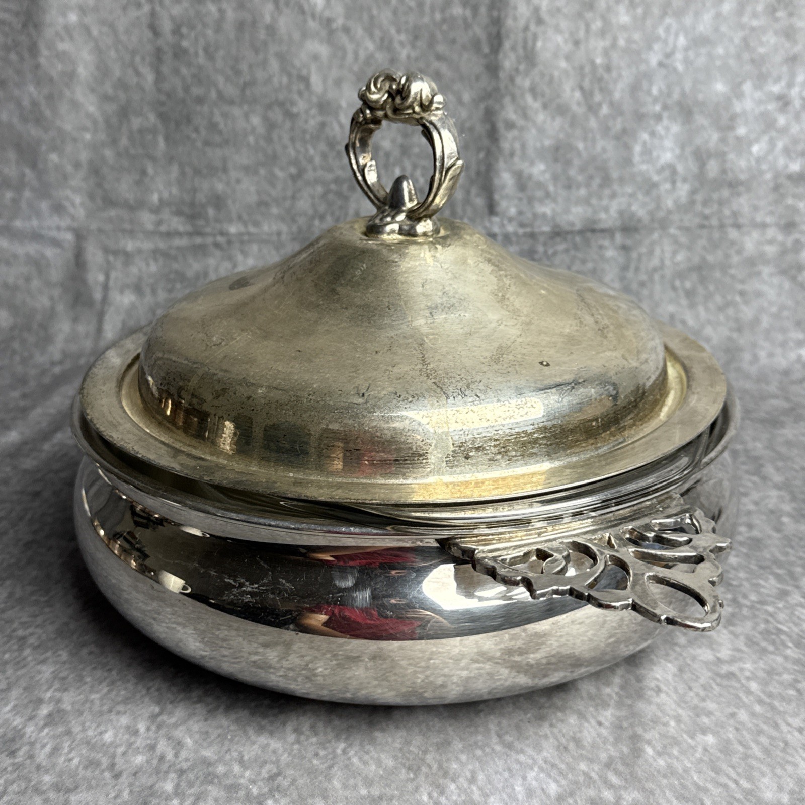 FB Rogers Silver Plate Covered Casserole Serving Dish Bowl with Insert