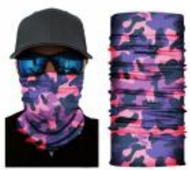 Neck Gaiter Face Mask Fishing Sun Headwear Protection Pink Purple Black Camo