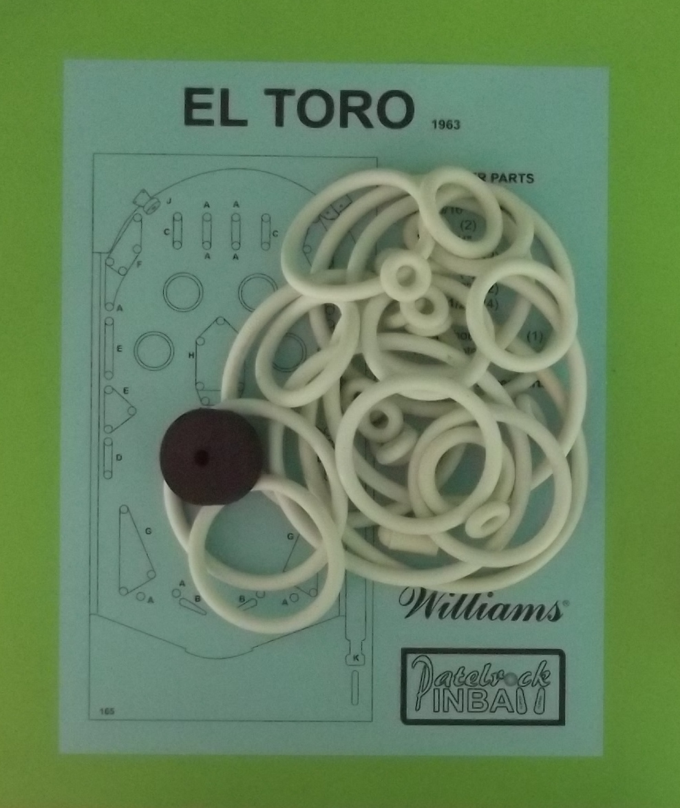 1963 Williams El Toro Pinball Machine Rubber Ring Kit