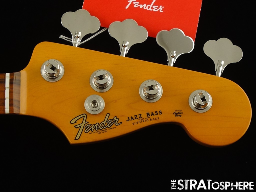 USA Fender Jaco Pastorius Fretless Jazz BASS NECK w/ TUNERS, American Pau Ferro