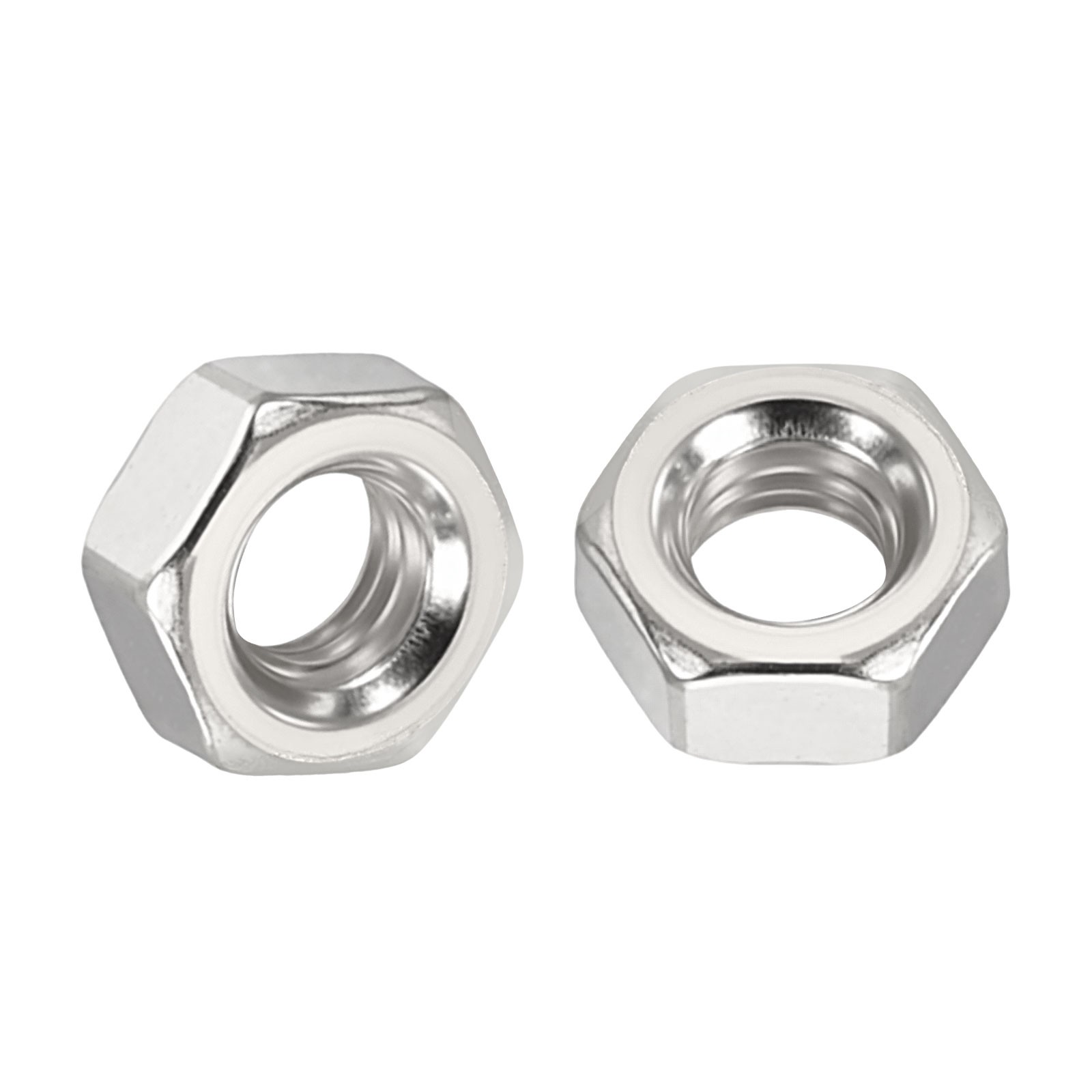 300pcs Hex Nuts - [M4-0.7] 304 Stainless Steel 18-8 Hardware Nuts, Silver
