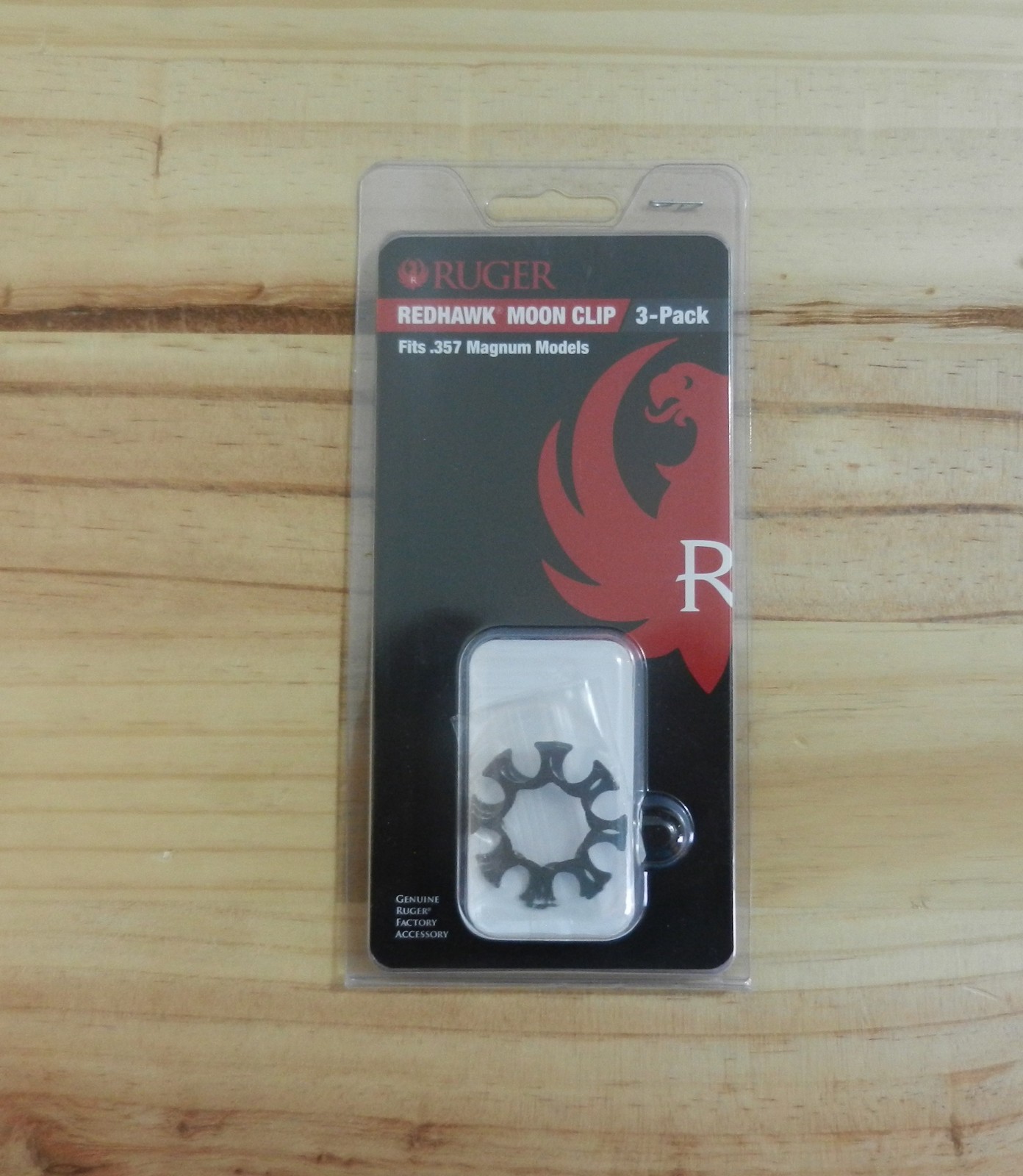 Ruger Moon Clips;  For Redhawk 357 Revolver;  1 Packs of 3 Clips;  90634