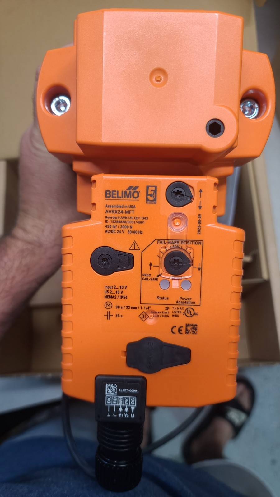 Belimo FGVL+AVKX24-MFT Programmable Valve Actuator with Fail Safe 24V