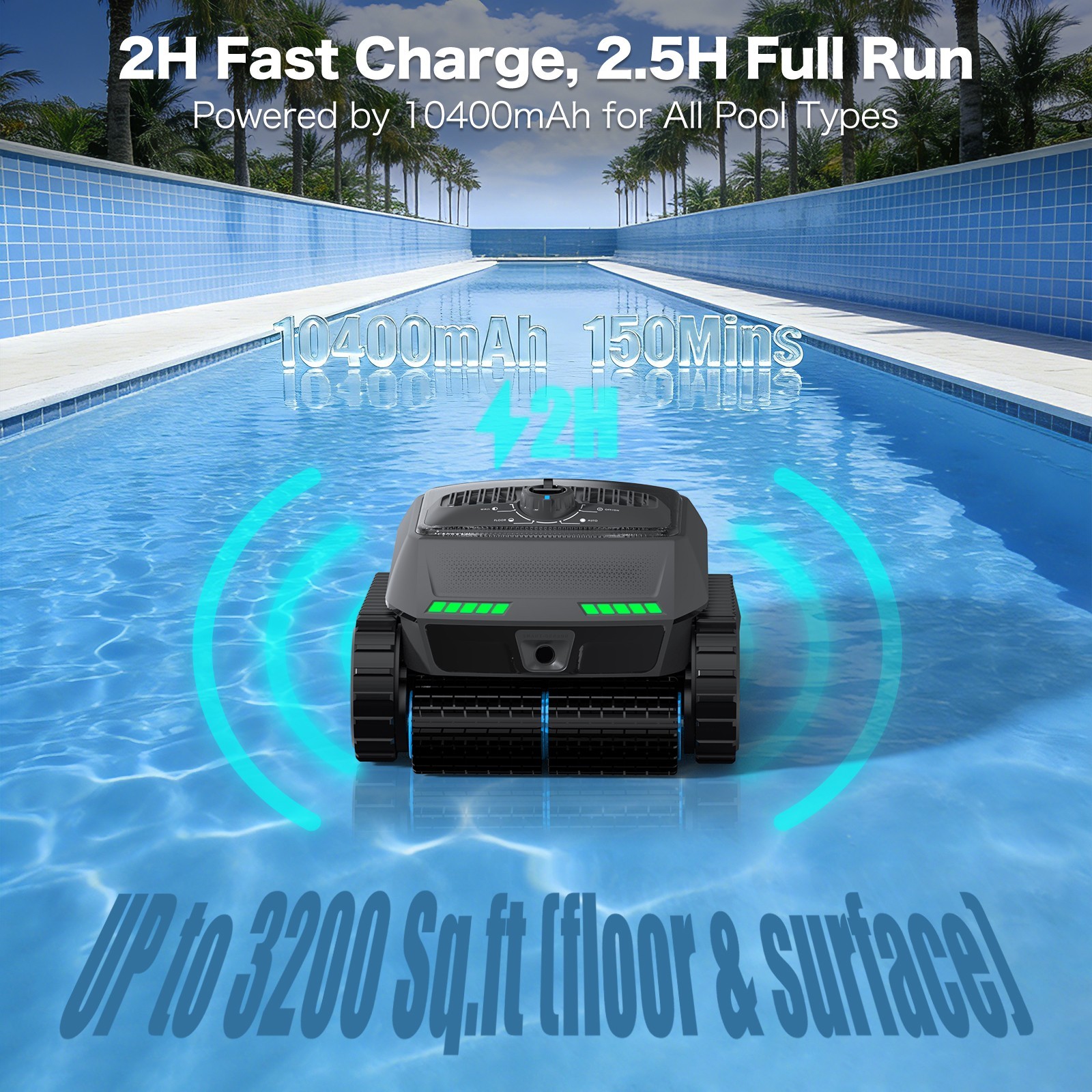 AIRROBO CP400 Automatic Pool Cleaner Robot Vacuum & Robotic Pool Surface Skimmer