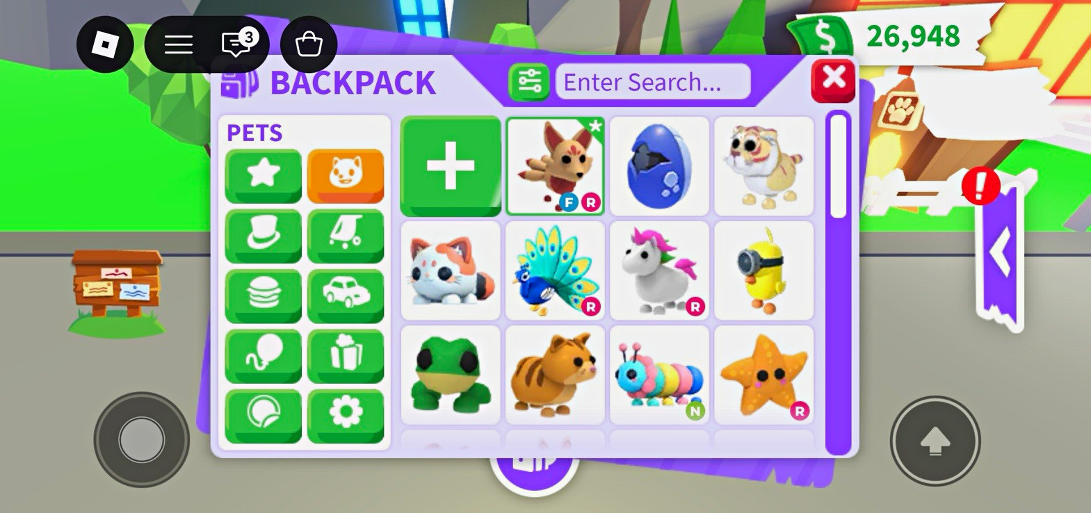 Adopt Me! Roblox Backpack Inventory - Pets, Vehicles & Toys (50 or best offer)