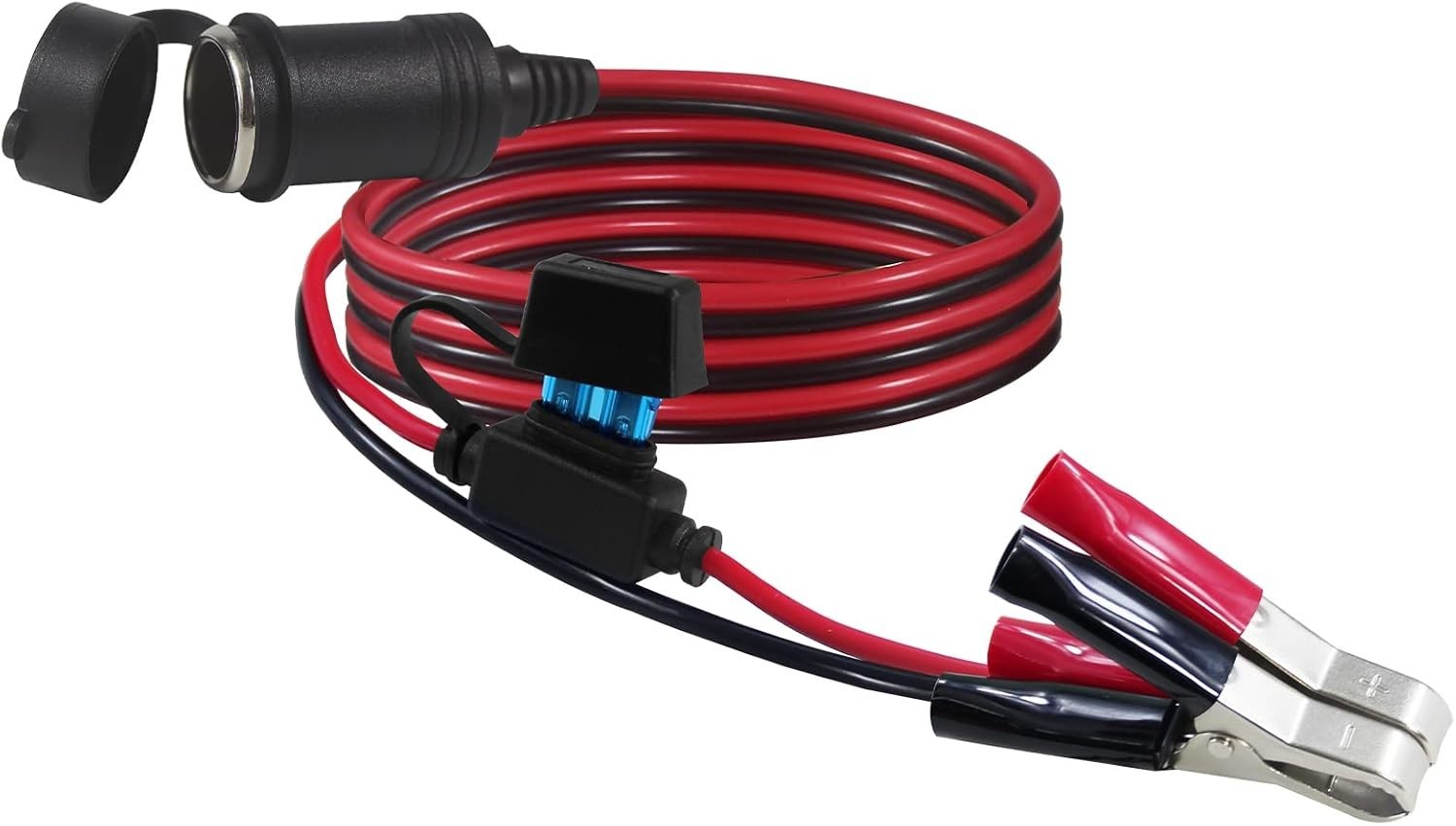 Cigarette Lighter Socket with Battery Alligator Clip - 3FT 12v Car Cigarette ...