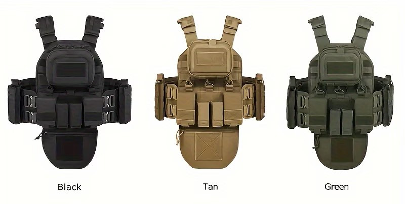 Plate Carrier with Hydration Pouch on Back. Many Extras. 3 colors. FREE SHIPPING
