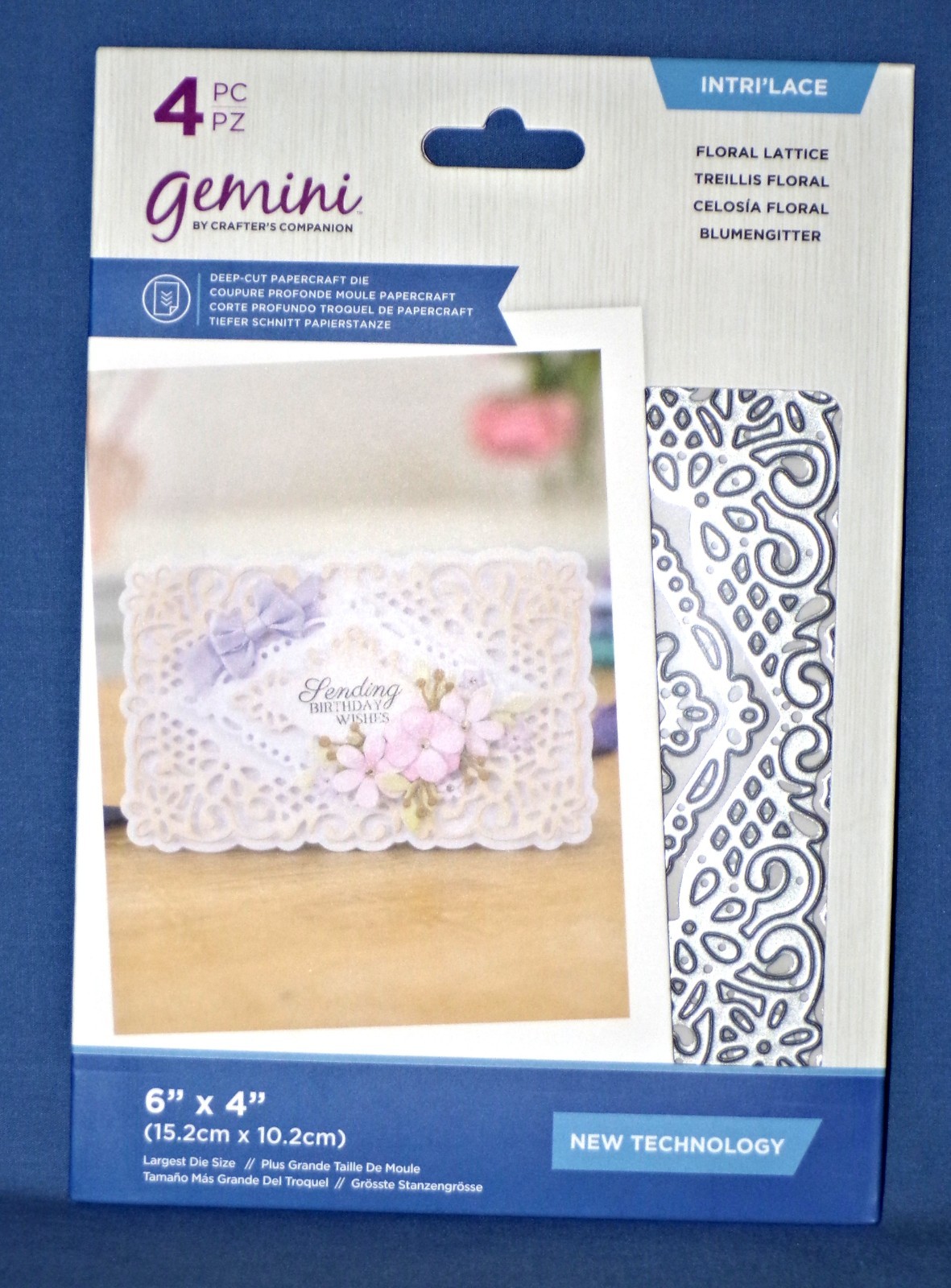 Gemini Intri'Lace Floral Lattice Dies New Technology Deep Cut Die Create a Card