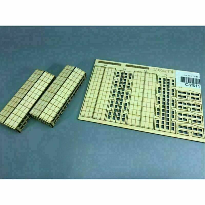 1/350 Factory Building Shipyard Dock Scene Wooden Assembly CY811 DIY Model Kits
