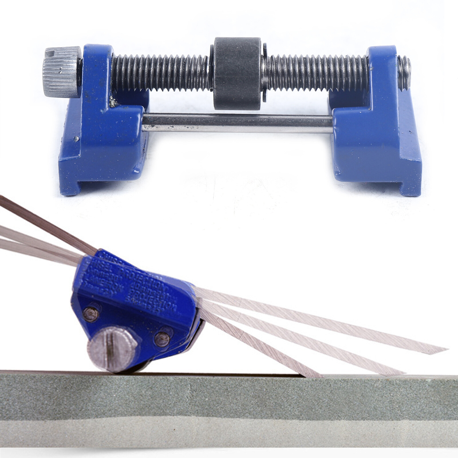 Manual Sharpener Metal Sharpening And Angle Setting Tool Shaft Sleeve Blue