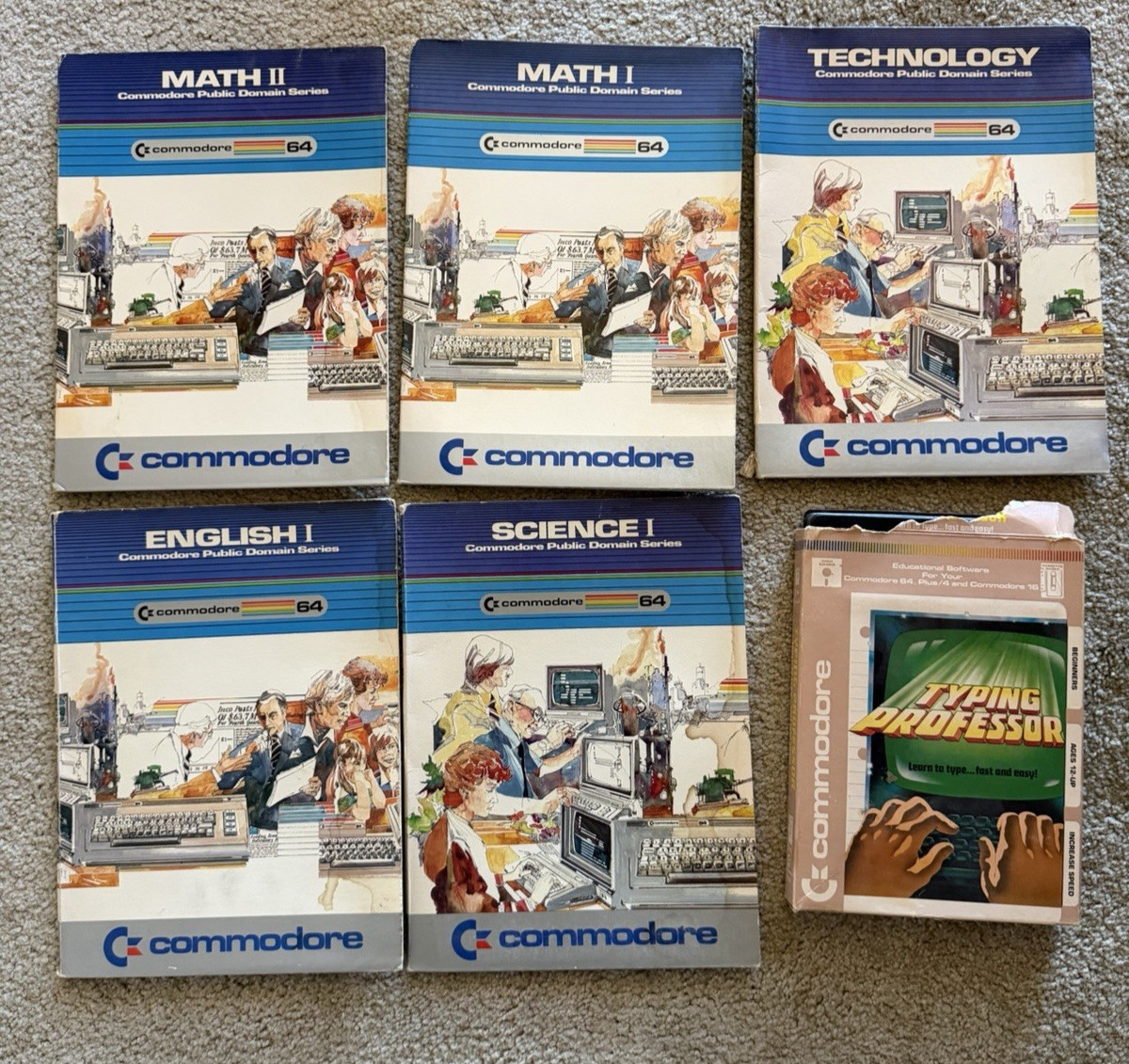 LOT OF COMMODORE PUBLIC DOMAIN SERIES (DISK) AND TYPING PROFESSOR (CASSETTE)