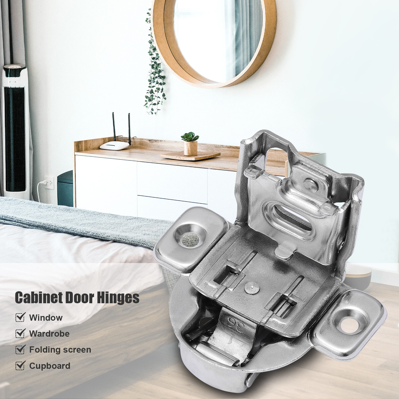 20 Pack 1/2" Overlay Soft Close Face Frame 105° Compact Cabinet Hinges Handware