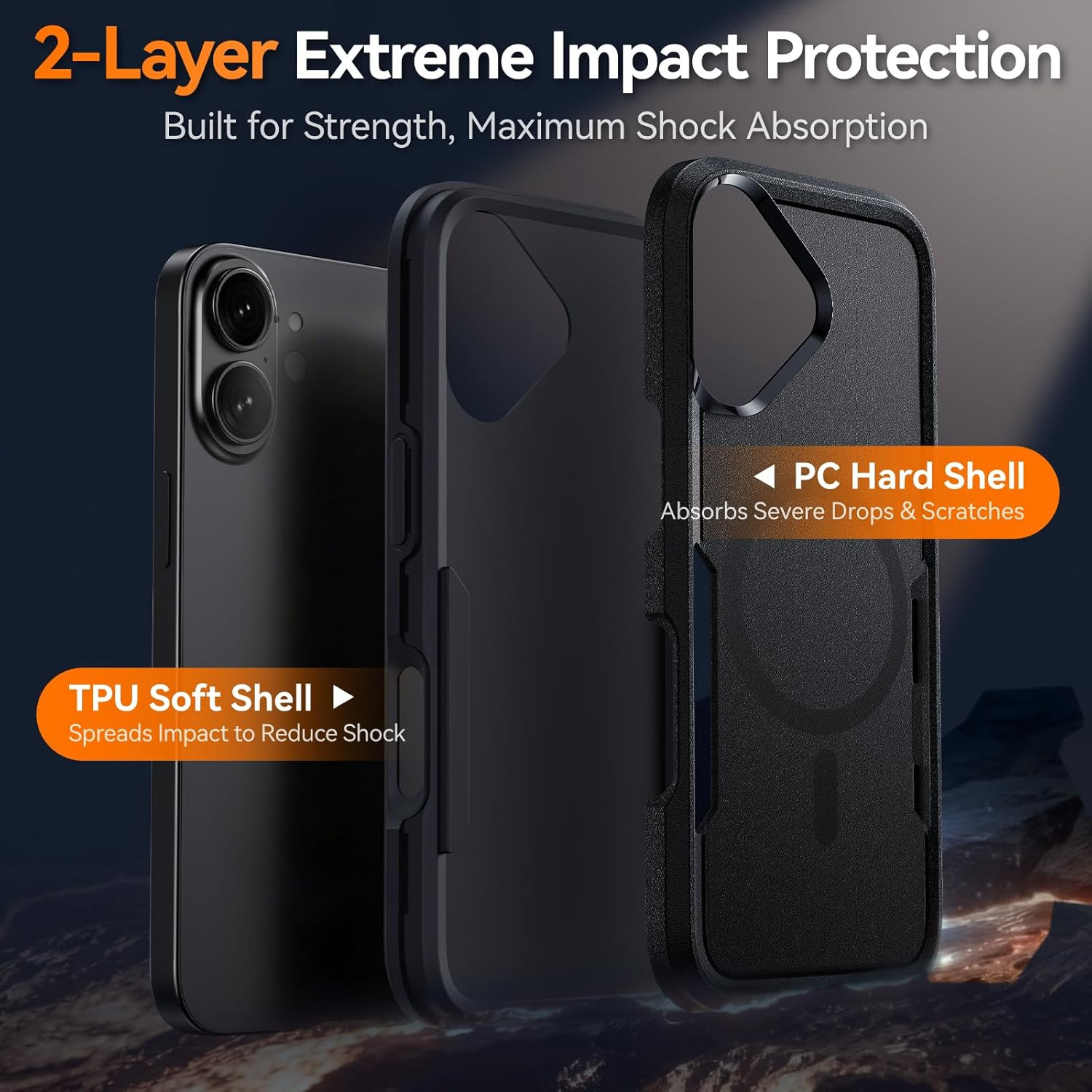 Protective for Iphone 17 Case [With Screen Protector], Heavy Duty Shockproof & 2