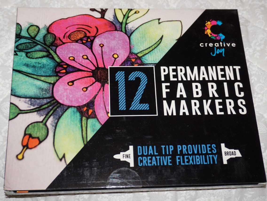 12, Creative Joy, Permanent Fabric, Dual Tip (Fine & Broad) Markers