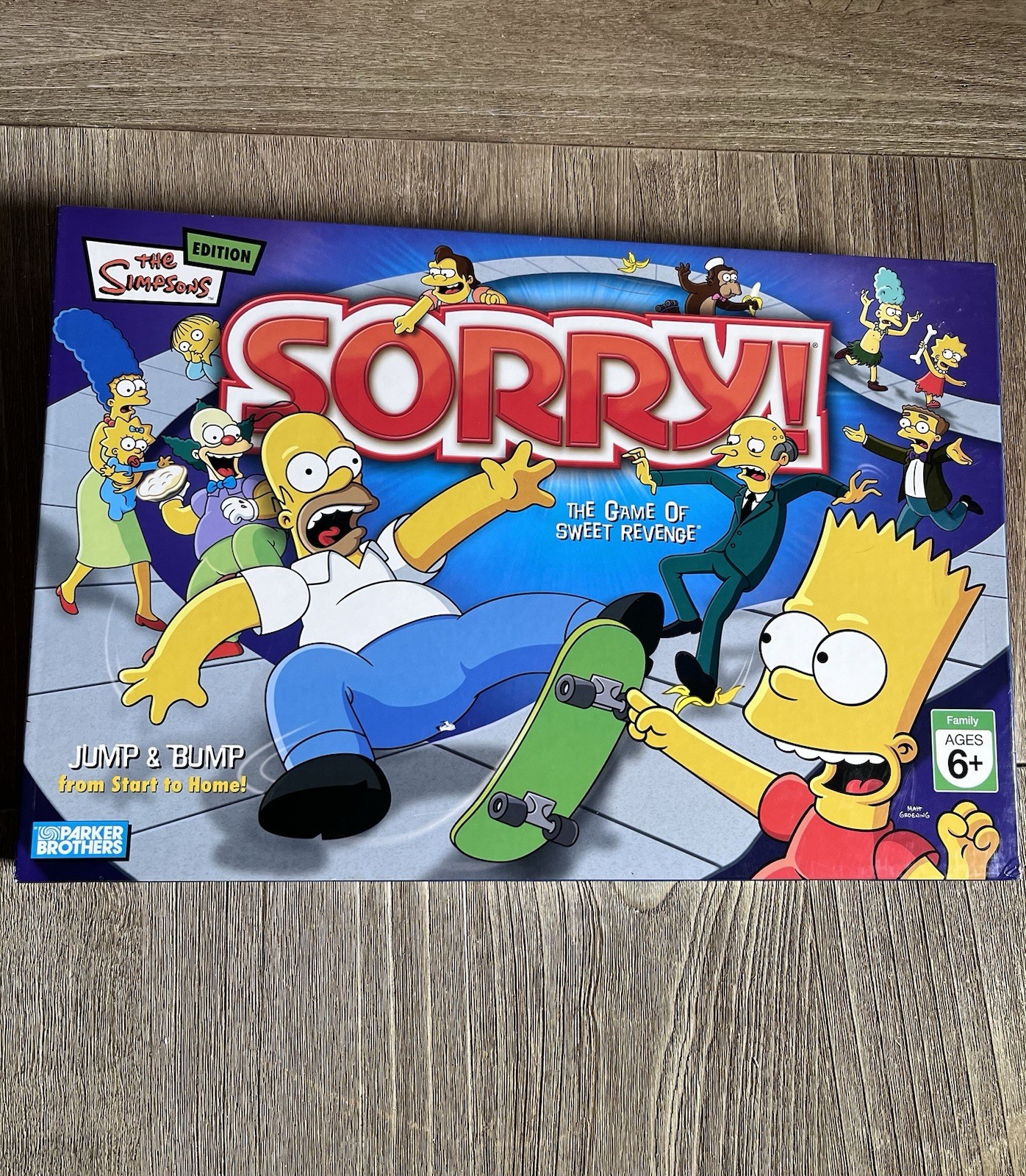 Sorry The Simpsons Edition Board Game 2007 Parker Brothers Complete Game