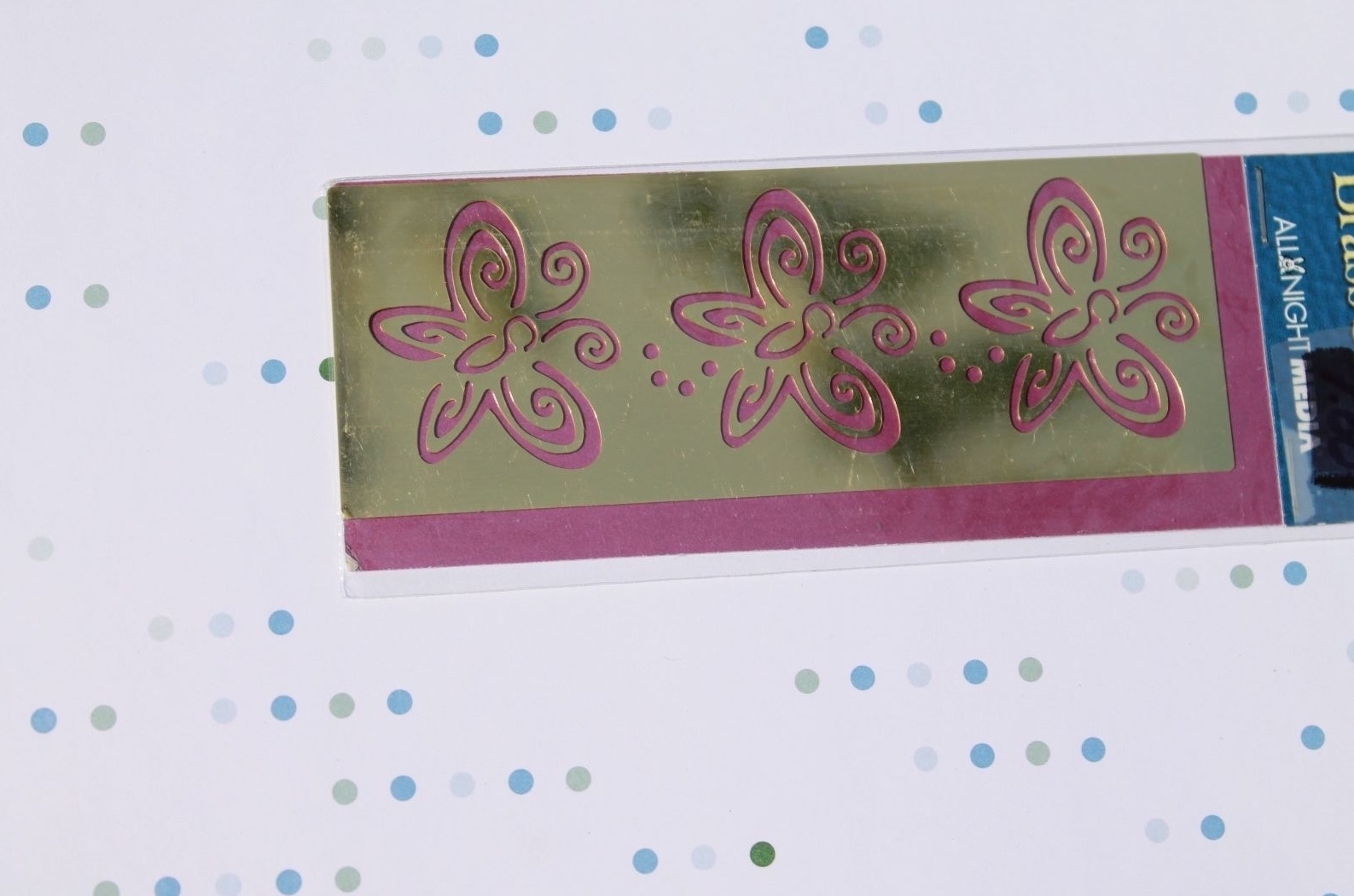 All Night Media Brass Embossing Stencil, #5609S, BUTTERFLIES