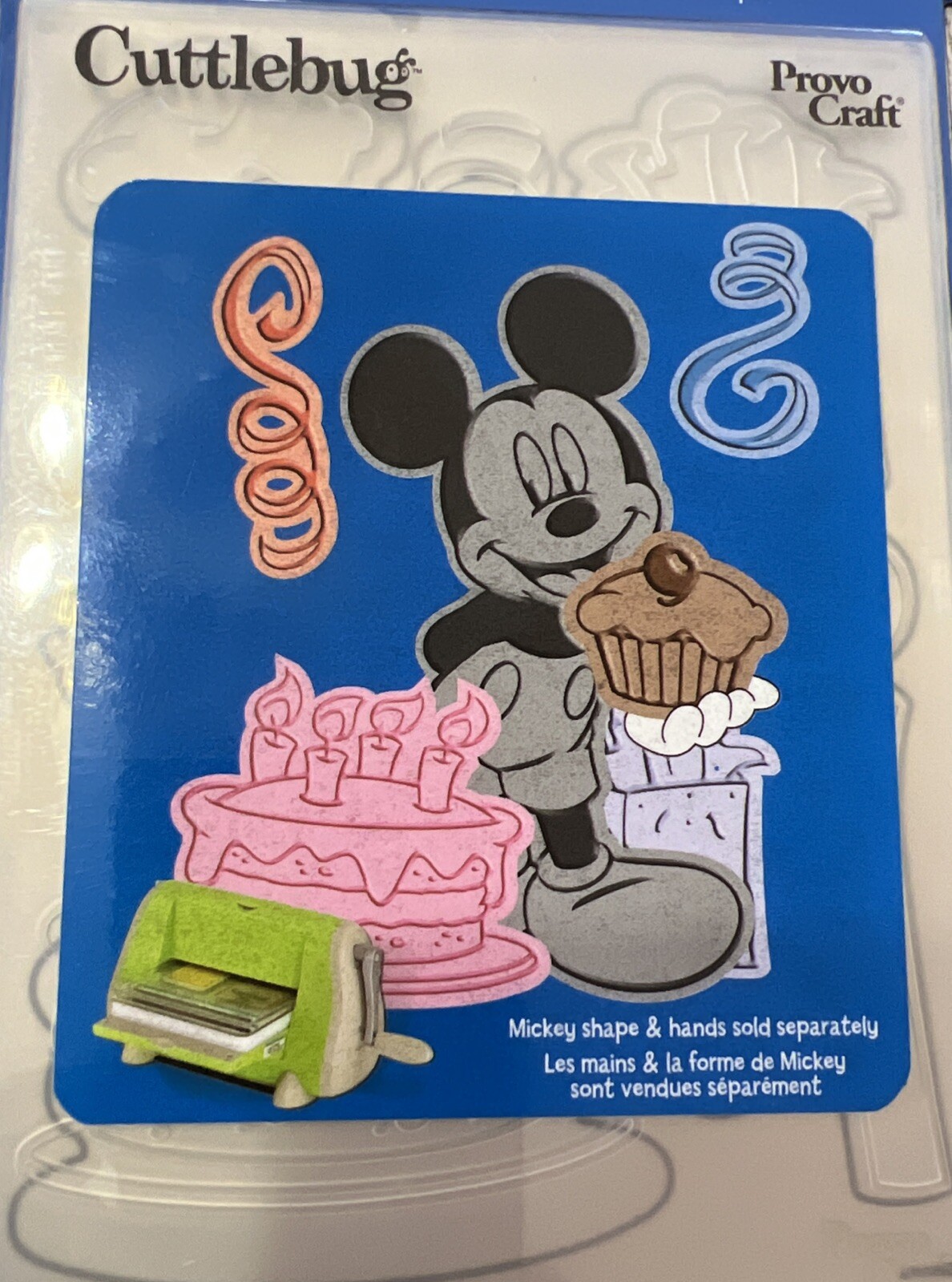 2007 Disney Provo Craft Cuttlebug Mickey Take the Cake Cut & Emboss