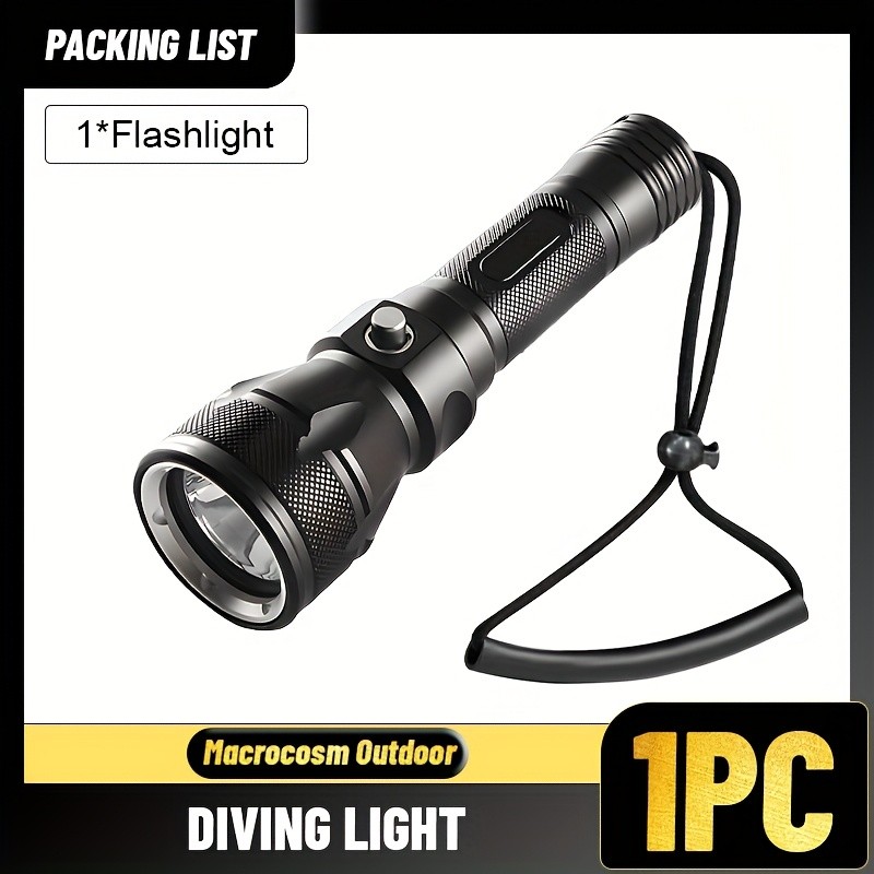 Portable Diving LED Flashlight Bright Aluminum Alloy Professional Handheld Light