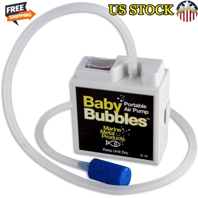 Portable Air Pump Bait Fish Live Well Battery Operated Aerator Ice Fishing New