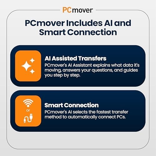 Data Transfer Software for PC Migration - Move Apps, Files & Settings - 1 Licens