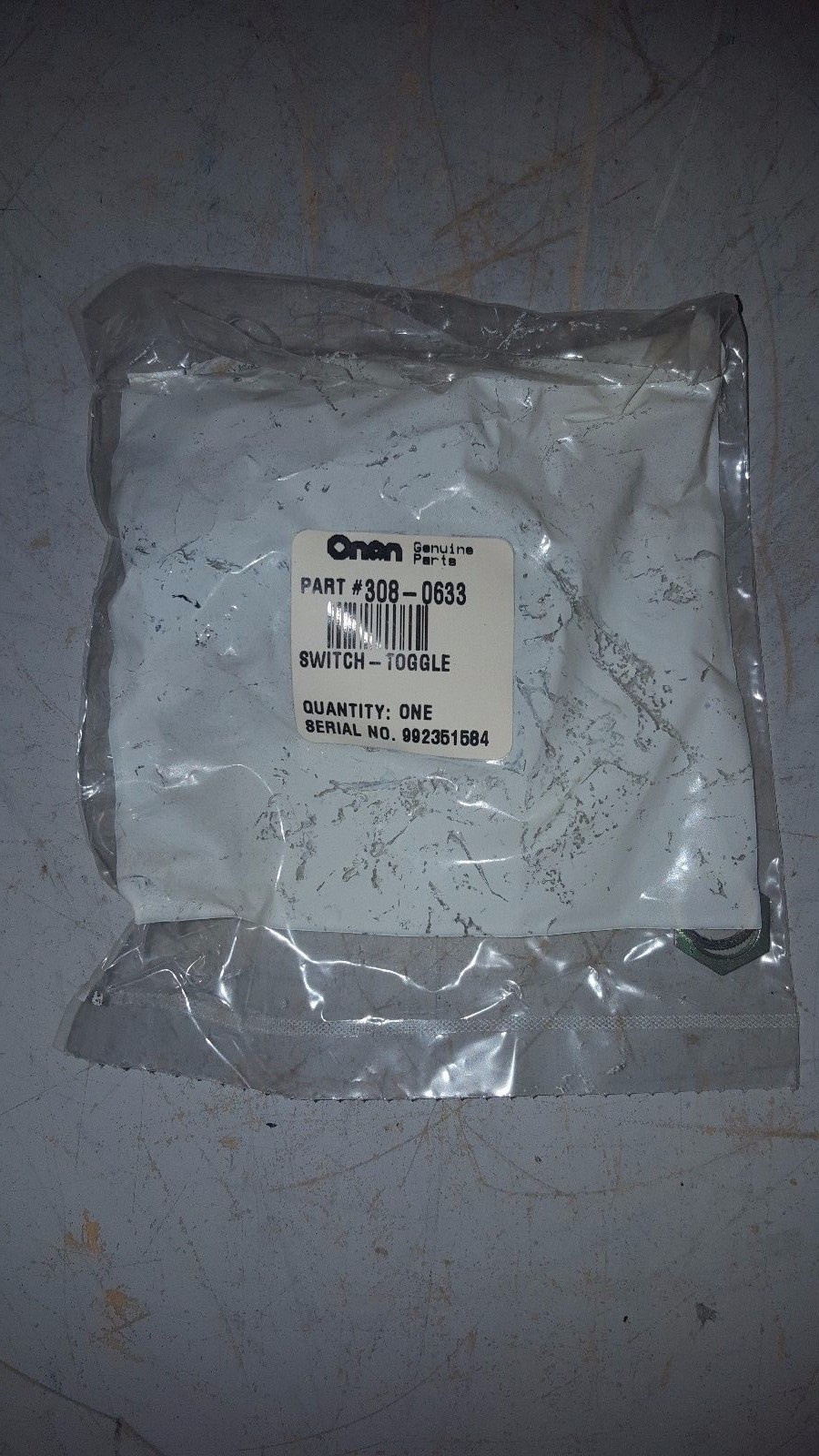 Lot of 5 Onan Toggle Switch, 6A 125VAC, 3A 250VAC, 308-0633