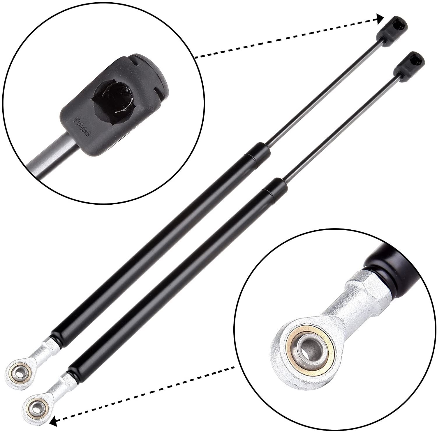 2 Pcs Rear Window Glass Lift Supports Struts Shocks Springs For Ford Expedition