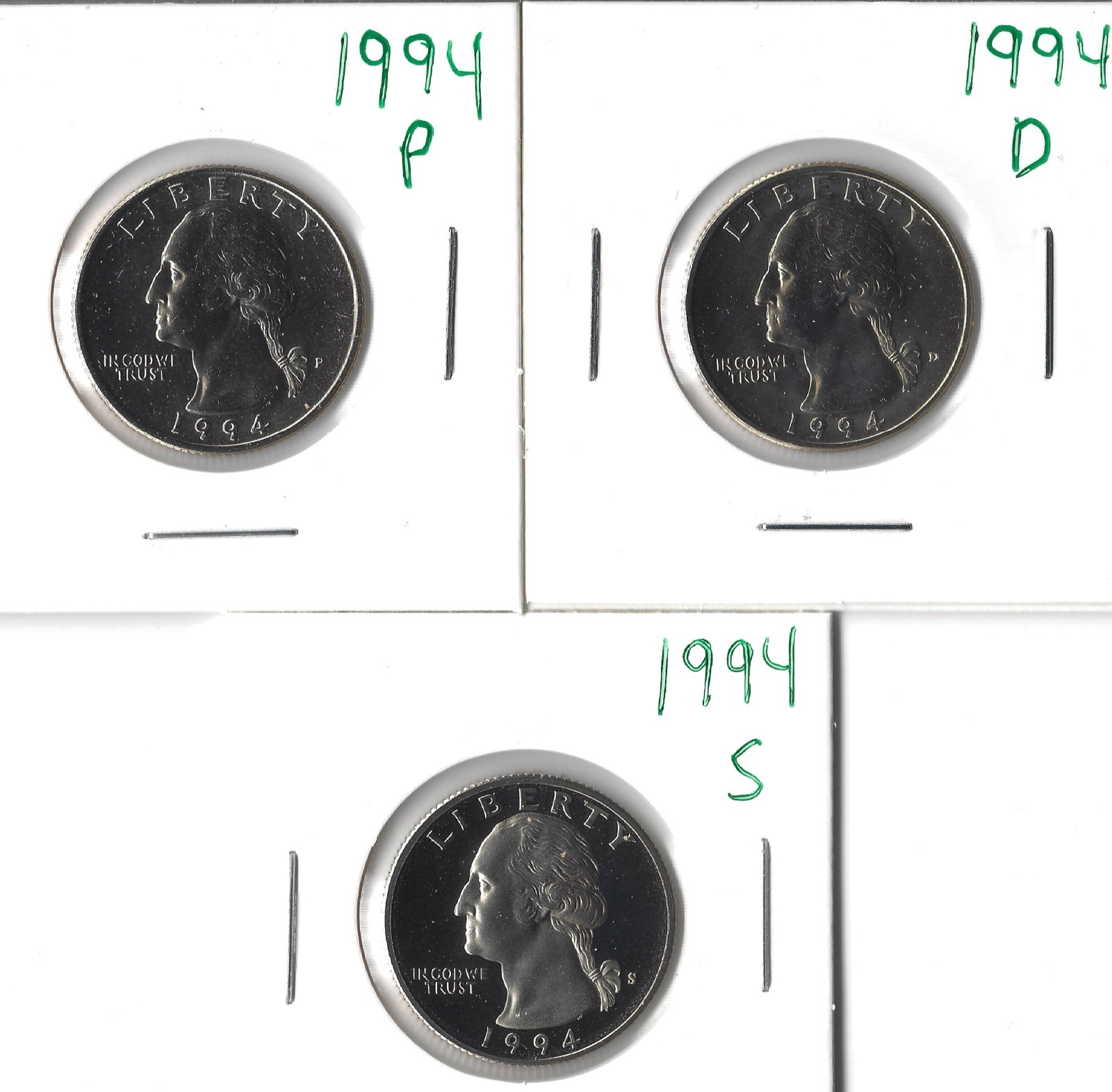 Coin United States 25 Cents (Washington) 1994 KMA164a, From mint and proof sets