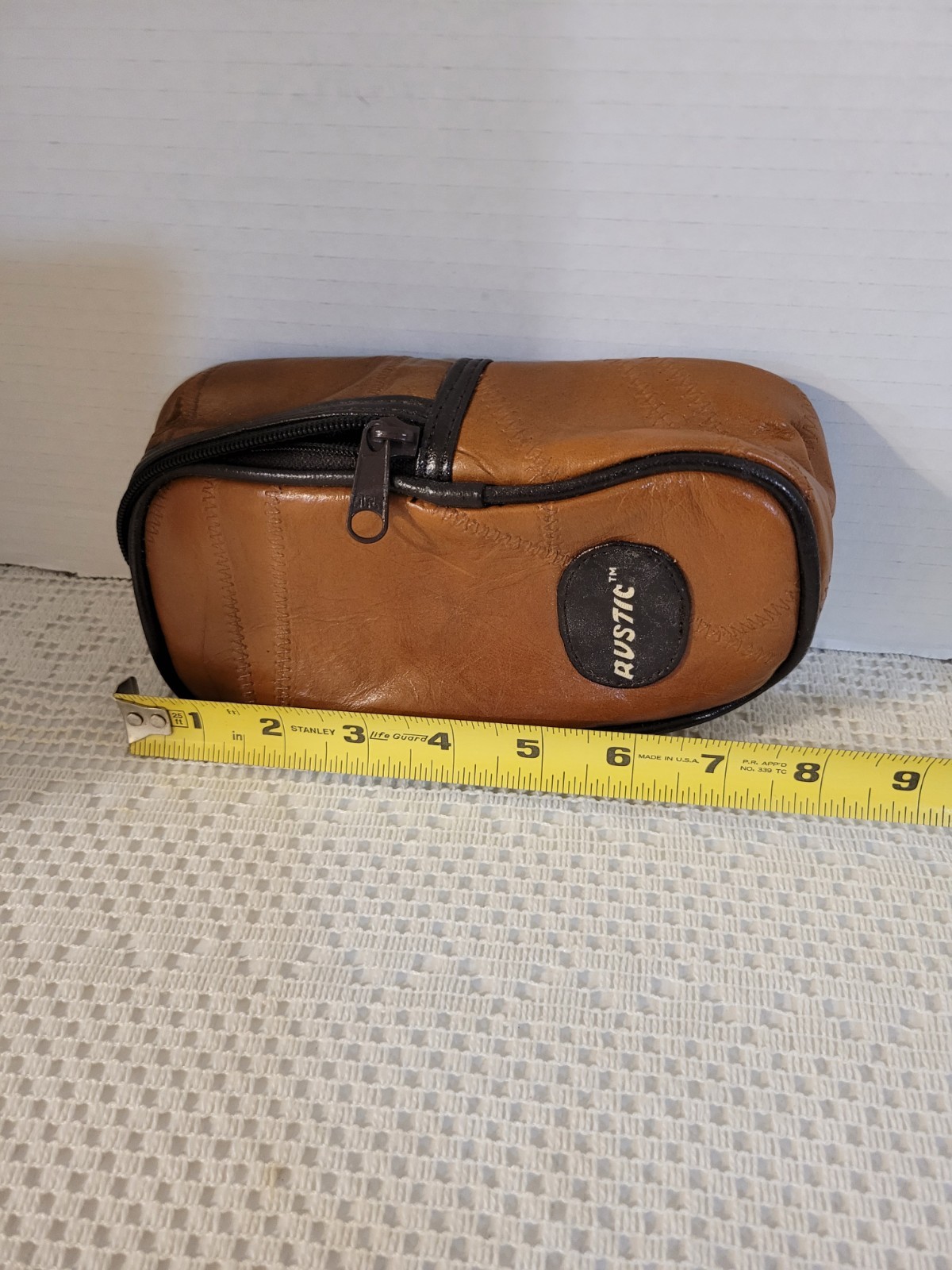 Vintage Brown Leather RUSTIC Brand Camera Soft Carrying Case 7.5"