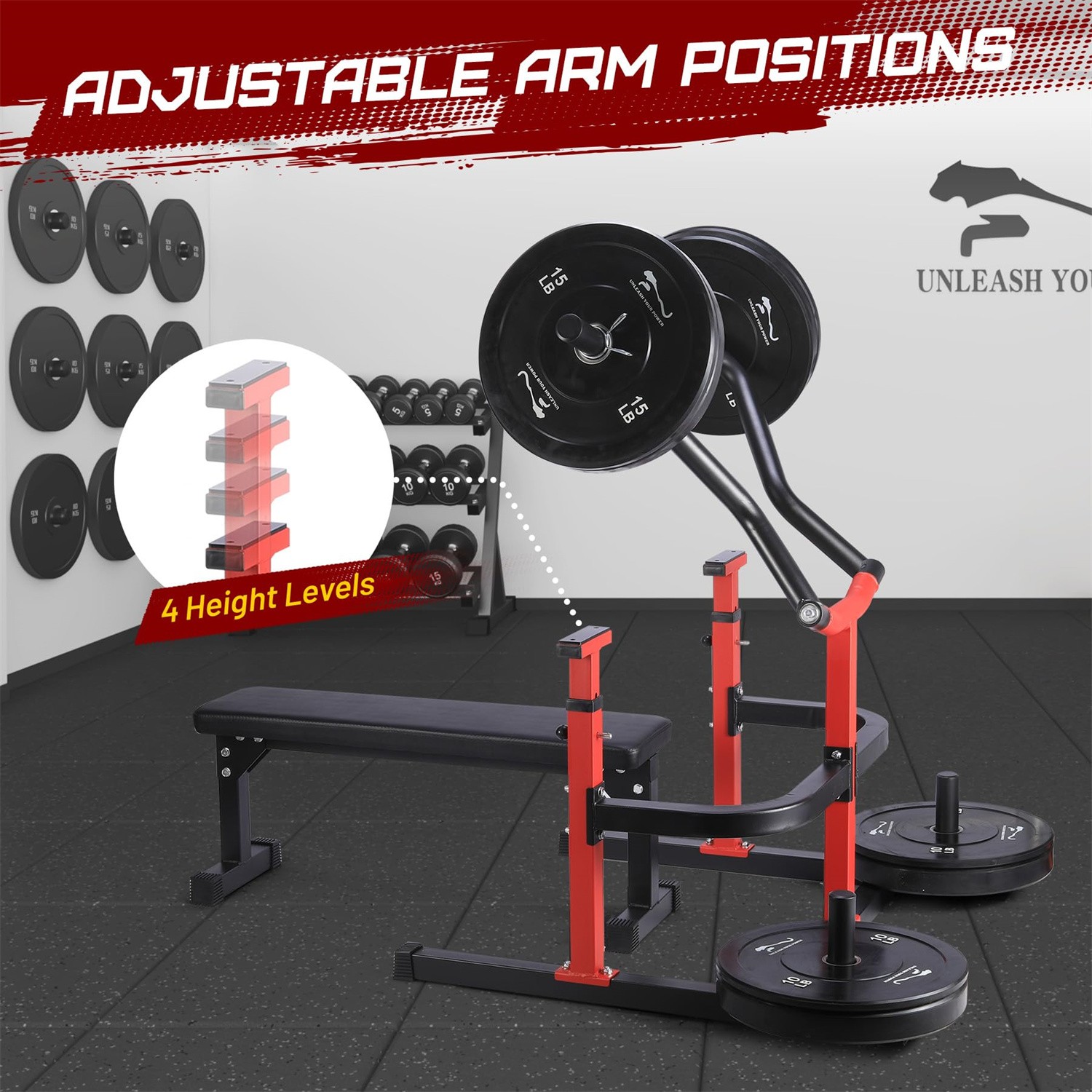 😸450 Pound Chest Press Machine Weight Bench Press Machine Adjustable Flat Incli