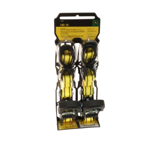 TY26213 - John Deere Medium-Duty 6-ft. Ratchet-Buckle, Handle Tie Down Strap