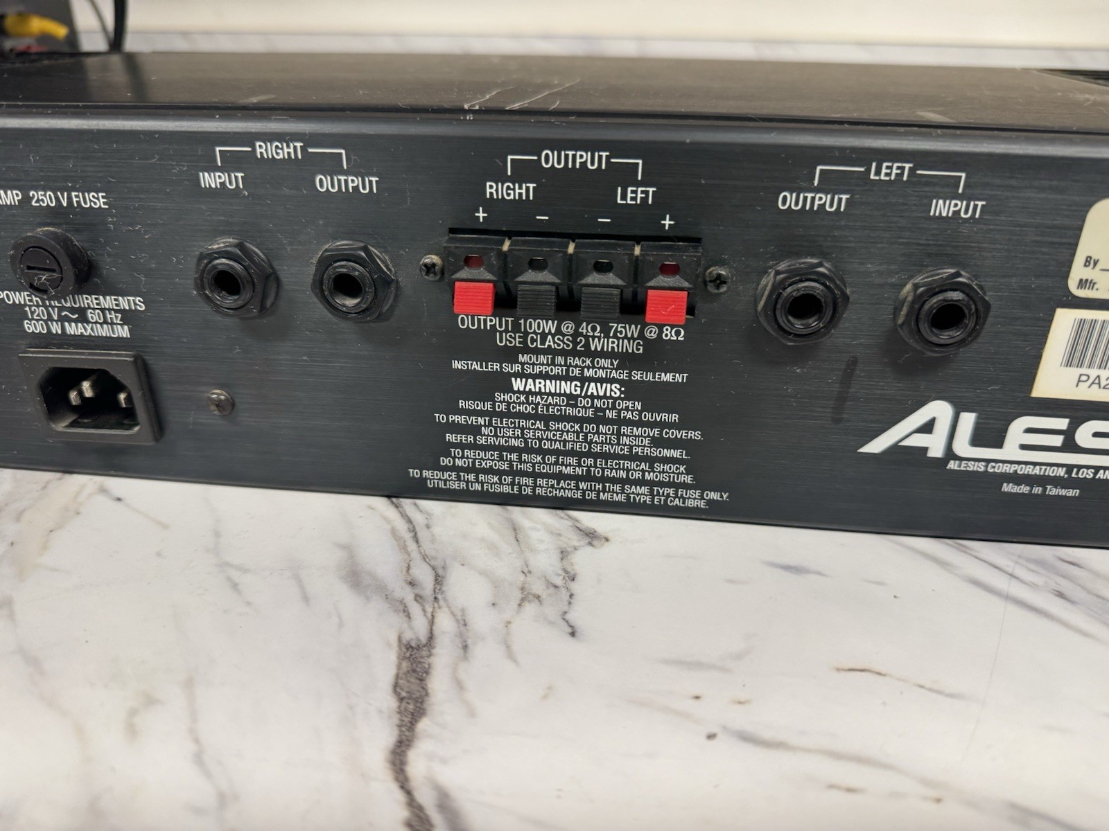 Alesis RA-100 Reference Amplifier Power Amp Works And Sounds Good