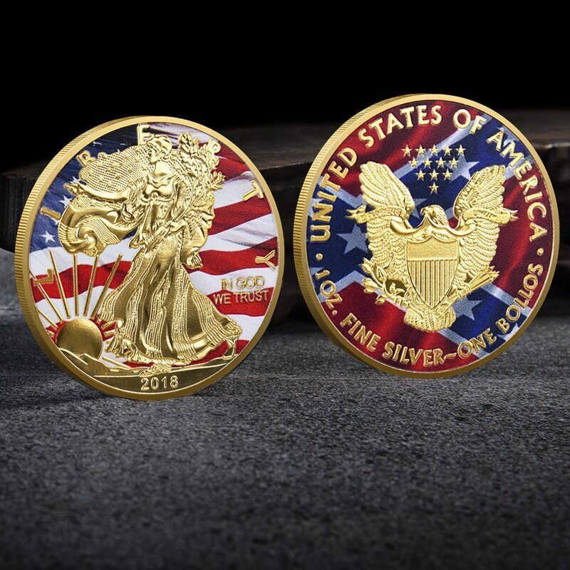 2018 Statue of Liberty Eagle Coin Collection Commemorative Challenge Coin US