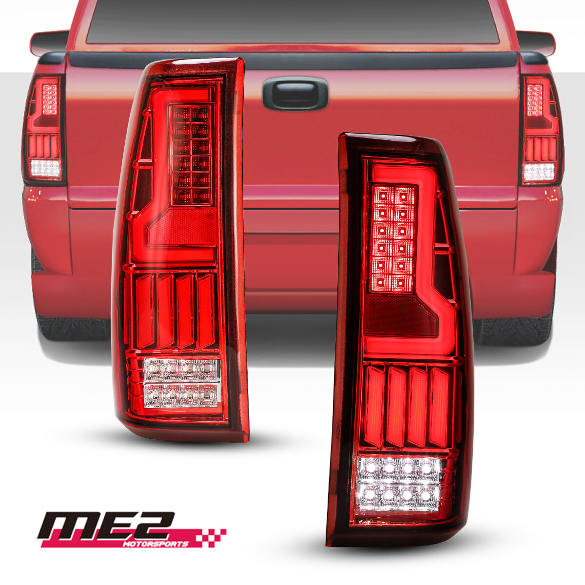 1999-2006 LED Pair Tail Lights Brake Rear Lamps For Chevy Silverado 1500 2500