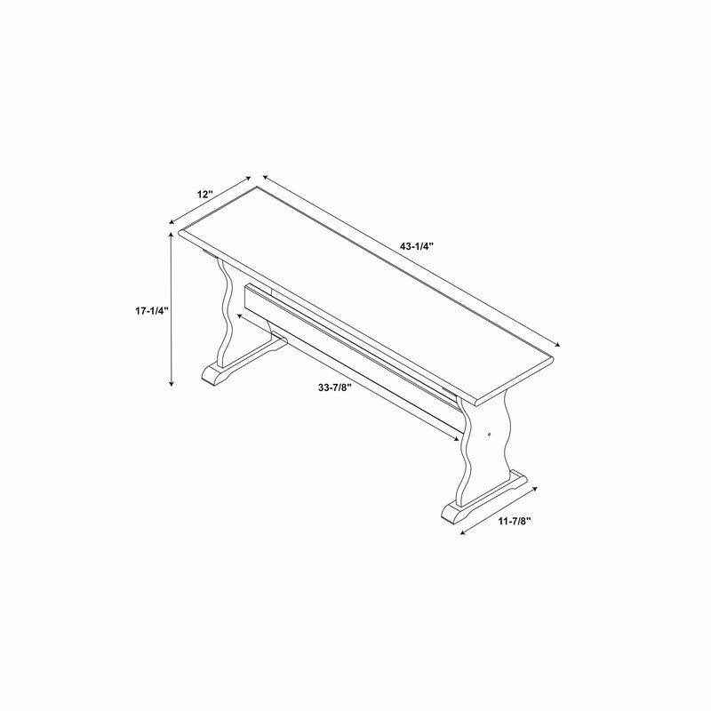 Riverbay Furniture Kitchen Bench in Walnut