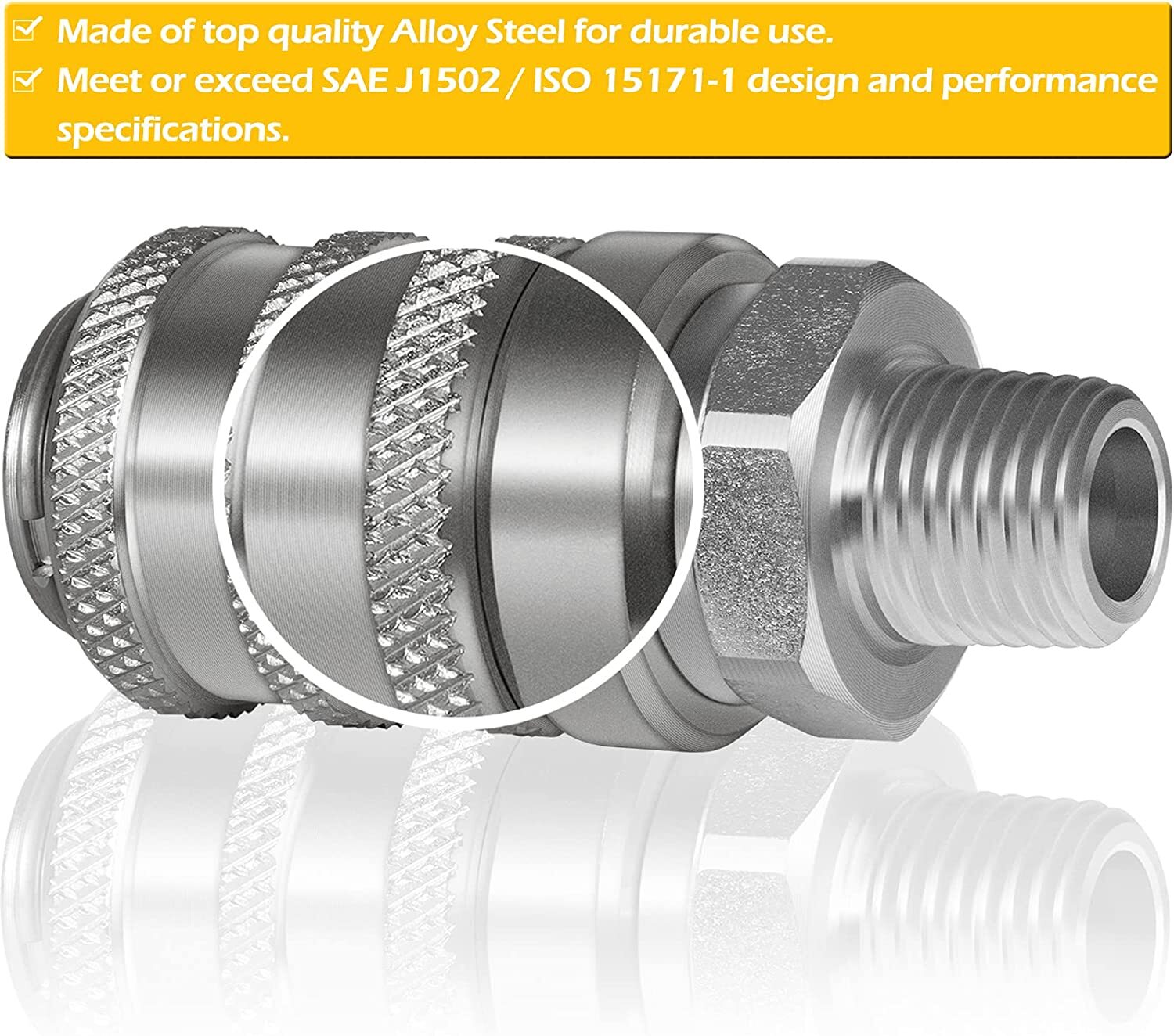 PD243 Test Port and Diagnostic Equipment Quick Coupler with Male Pipe Thread